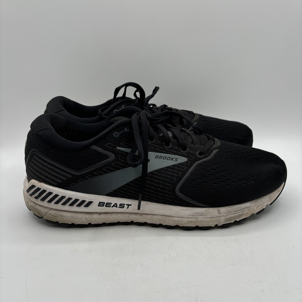 Brooks Beast 20 Black Gray Running Shoes Men's US Size 12 Wide 2E 1103272E051 - Picture 6 of 15